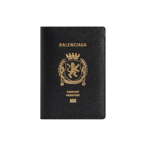 Balenciaga Телячья кожа Держатель для паспорта Мужской Черный