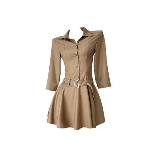 GORGEOUSIDEA Предосеннее Длинное Платье с Длинными Рукавами Женское