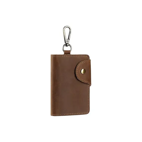 QIAJIAN Key Pouch из лососевой кожи унисекс черный коричневый