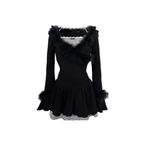 Giyu Длинный рукав Платье Женское