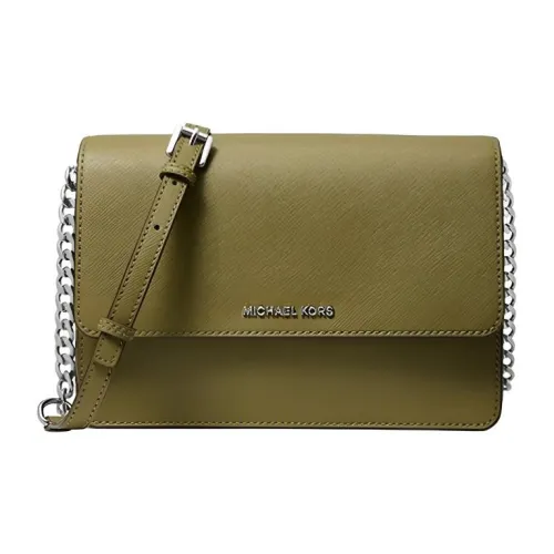 MICHAEL KORS Daniela Кожа Конверт Сумка Плечевая Сумка Большая Женская Армейский Зеленый