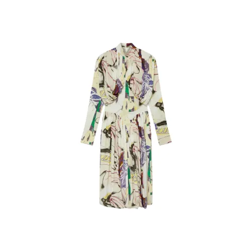STELLA MCCARTNEY Многоцветные Женские Длинные Платья с Рукавами