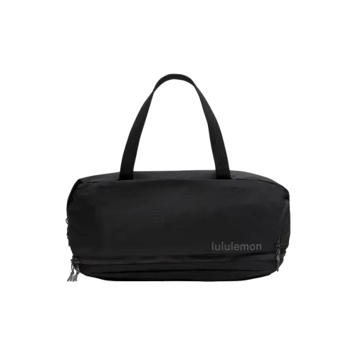 lululemon Нейлон Спортивный Сумка Стандартная Унисекс Черный Графитовый Серый