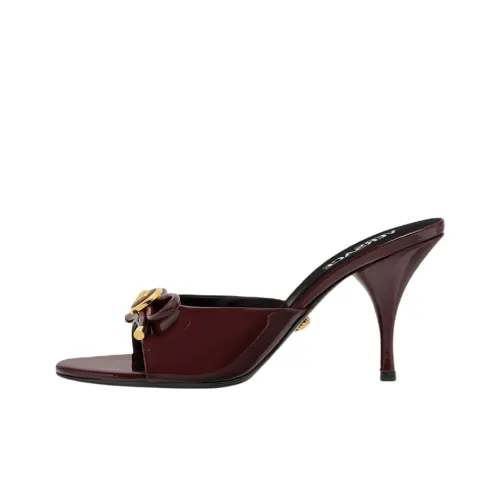 VERSACE OPERA Слипоны 8,5 см Женские Бордовый