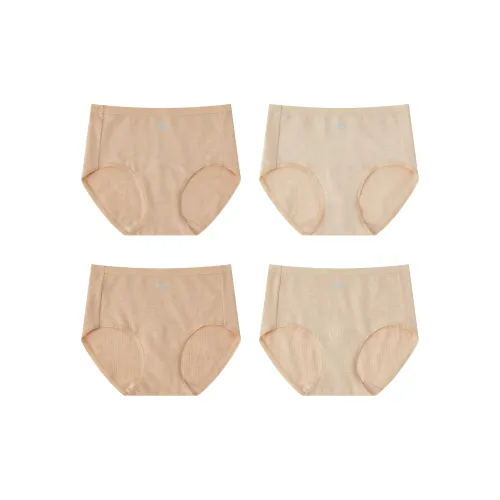 QIANLEE Темно-коричневый + Светло-коричневый + Темно-коричневый игла + Светло-коричневый игла Женские трусики-бикини