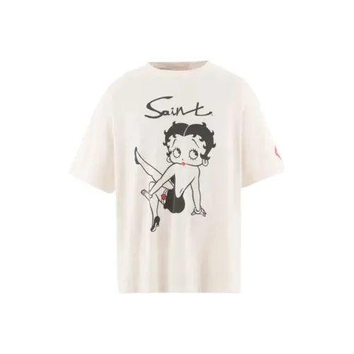 SAINT Mxxxxx x BETTY BOOP совместный бренд BETTY BOOP совместный бренд Co Бренд FW25 T Рубашка Унисекс