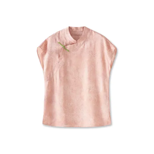 Devanro Румяный Розовый Женские T-Рубашки