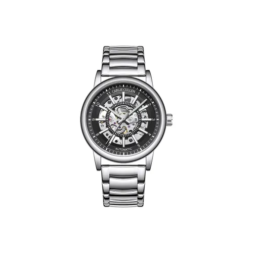 CARLIECULLEN Black Knight Series Автоматический Механический Механизм Нержавеющая Сталь Ремешок Часы Мужские Черный Циферблат