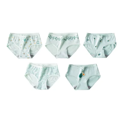 Lanza [5 шт Набор] Маленький Авокадо + Большой Авокадо + Лист Авокадо + Большое Дерево Лист + Маленький Лист Женские Трусики-бикини