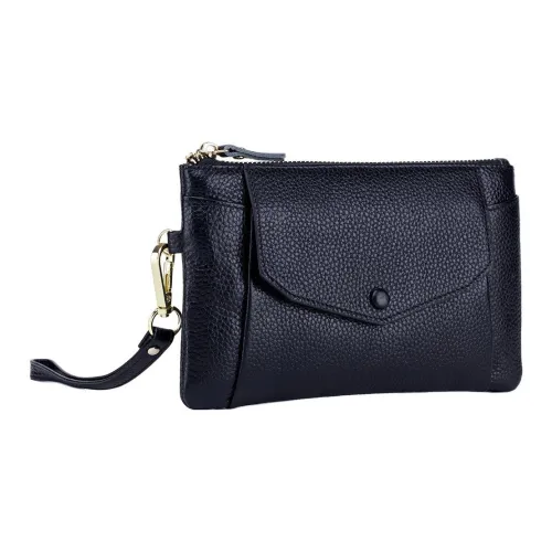 QIAJIAN Кошелек из лаковой коровьей кожи женский многоцветный