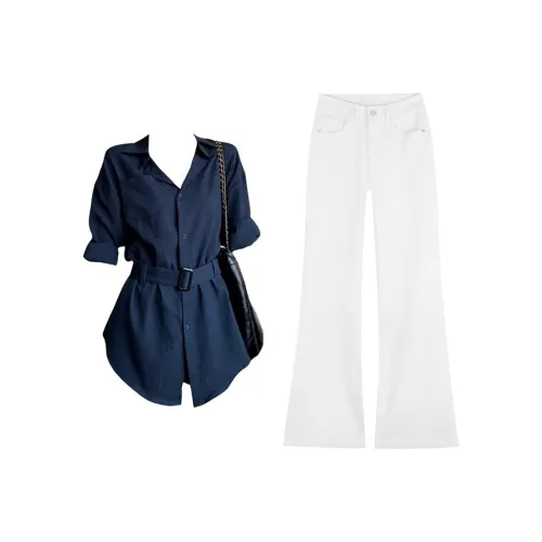 MARIE·COCO Рубашка + Брюки Женские Повседневные Костюмы