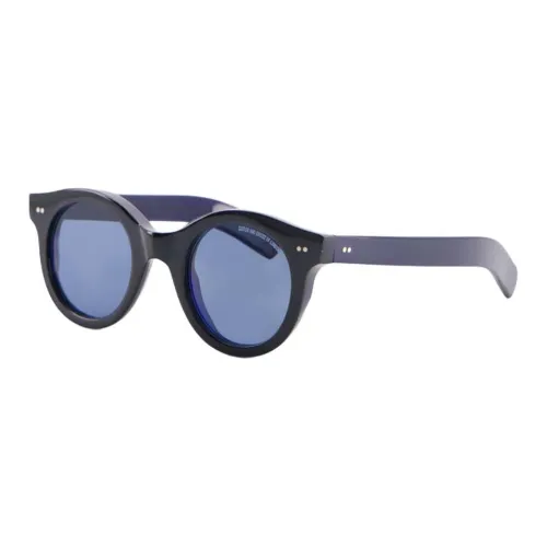 Cutler and Gross Ацетат Круглые Солнцезащитные очки Женские Синие