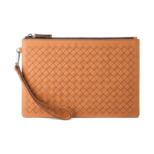 QIAJIAN Клатч из коровьей кожи обычный мужской черный коричневый