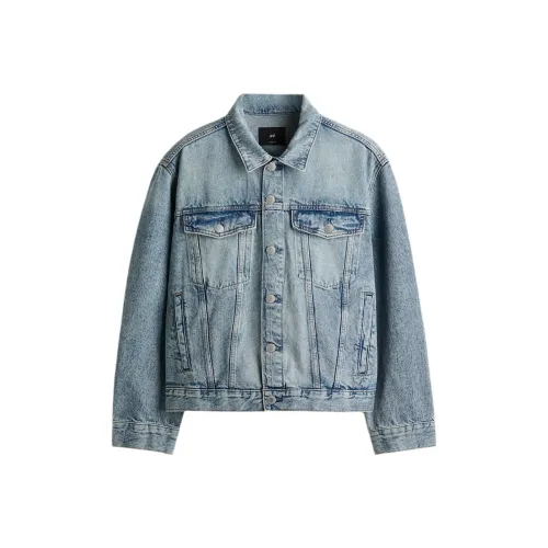 H&M Джинсовый синий Мужские Джинсовые куртки