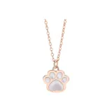 Минималистский стиль, ожерелье с кошачьей лапой [розовое золото]