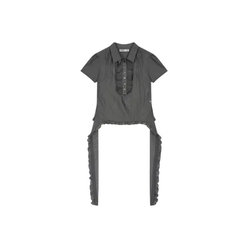 OPENyy Polo угольно-серого цвета для женщин