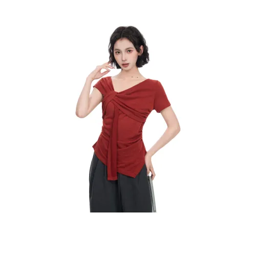 Princess Berdele T-рубашка с дизайном облегающий крой с утяжкой на талии укороченный топ женский