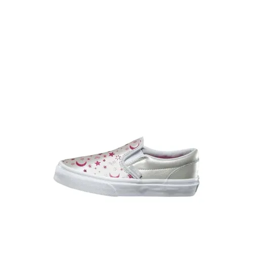 Vans Classic Slip On Детские Скейтбординги Серебряный Детский