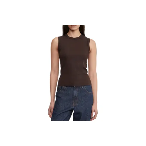 ENZA COSTA Коричневый Женские Майки