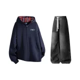 Комплект одежды (Темно-синий топ + черные штаны)