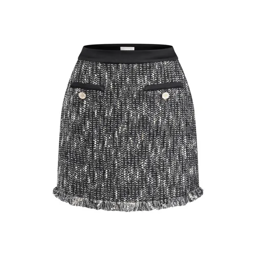 RARE Повседневные короткие юбки Женские Черный золотой