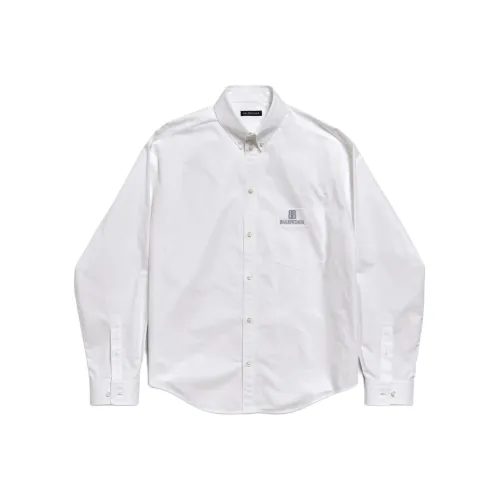 Balenciaga FW25 Рубашка Свободного кроя Унисекс Белый