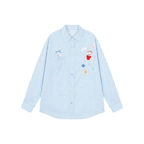 Umoumo Светло-синие женские рубашки