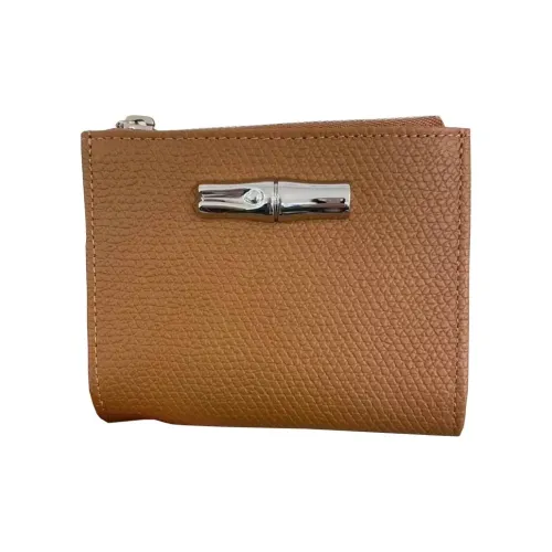 LONGCHAMP Le Roseau Кошелек из коровьей кожи женский цвет ореховый