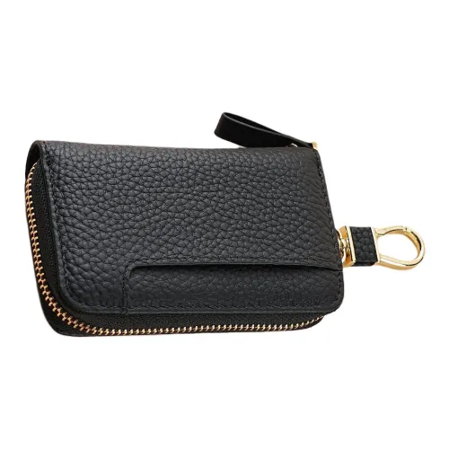 QIAJIAN Тело Коровья Кожа Key Pouch Стандартный Унисекс Черный Коричневый Яшма Джинсовый Синий Слон Серый