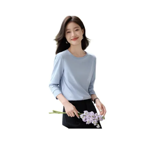 MOHANYIMEI Синий Женские T-рубашки