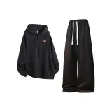 Чёрный топ + чёрные штаны