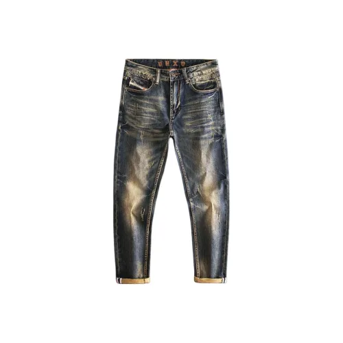 OGQG Винтажный синий Мужские Джинсы