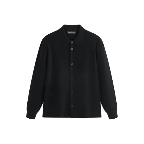 PEACEBIRD MEN Кардиган Отложной воротник Вышивка Трикотажная ткань Свитер Унисекс