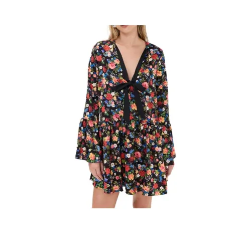 Kika Vargas Длинное платье с длинными рукавами женское