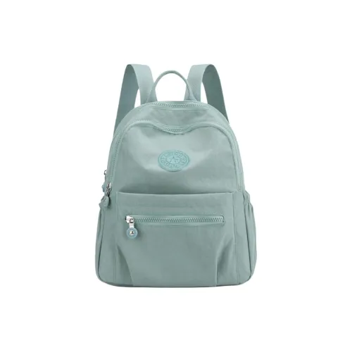 DIFFERENT FACES Nylon Backpack Standard Unisex Aqua Blue