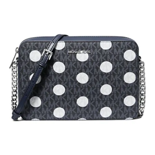 MICHAEL KORS Jet Set Холст с печатью Сумка через плечо Большая Женская Синяя