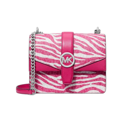 MICHAEL KORS Greenwich Покрытый холст Сумка через плечо Маленькая Женская Красная Белая