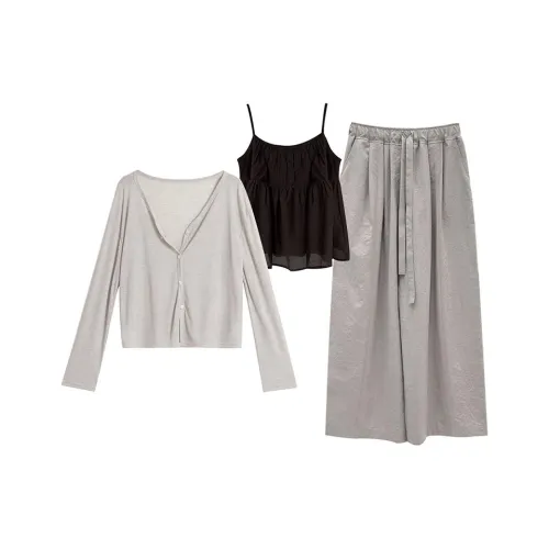 MARIE·COCO Топ на бретелях + Кардиган + Брюки Женские Повседневные Костюмы