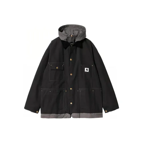 Sacai X Carhartt WIP SS24 Куртки и Пальто Мужской Черный