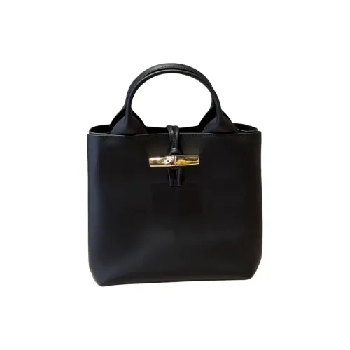 LONGCHAMP Le Roseau Телячья кожа Сумка Маленькая Женская Черная