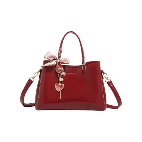 PESASRIE Microfiber Synthetic Leather Crossbody Bag Shoulder Bag Handbag Regular Women's Burgundy