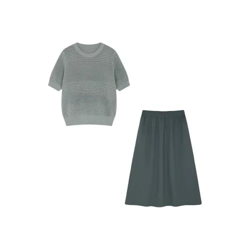 IHIMI Комплект с юбкой Женские Небесно-голубой Бирюзовый