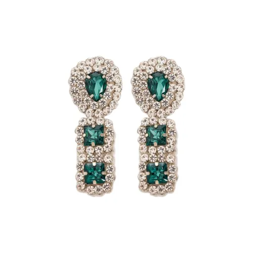 MOSCHINO Серьги из стекла женские зеленые