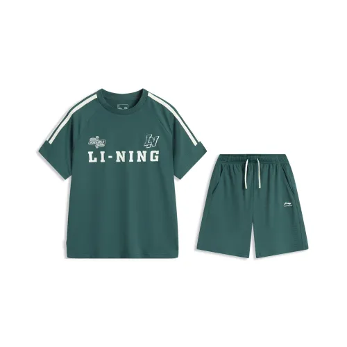 LINING YOUNG Повседневная спортивная одежда Sports Life Collection Изумрудно-зеленый Детский