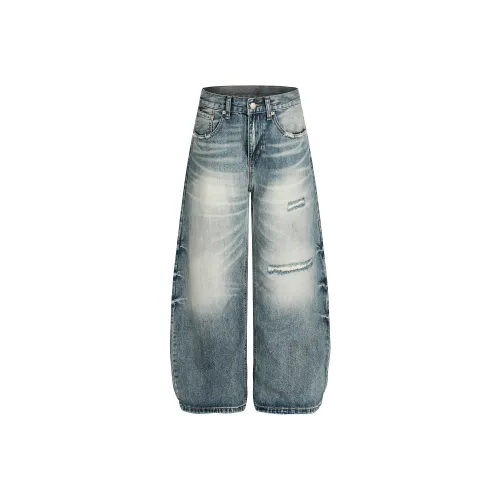 XUNXINGJI Blue Unisex Jeans XUNXINGJI Синий Унисекс Джинсы