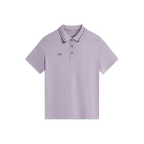 LINING Дымчато-серый Розово-фиолетовый Женские Поло