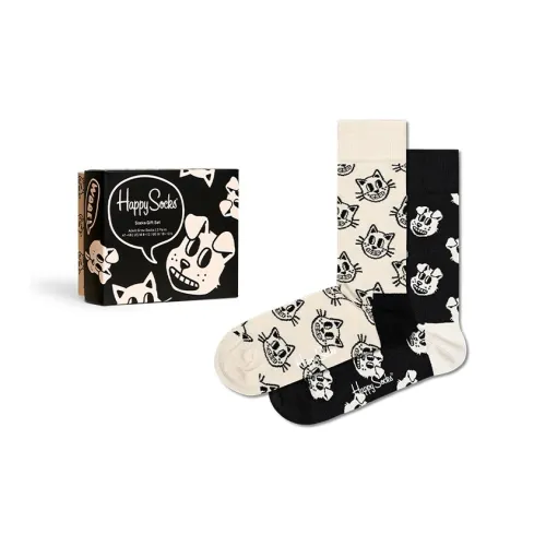 Happy Socks Котенок Многоцветный Взрослые Коробка 2 Пачка Унисекс MID Носки до икры
