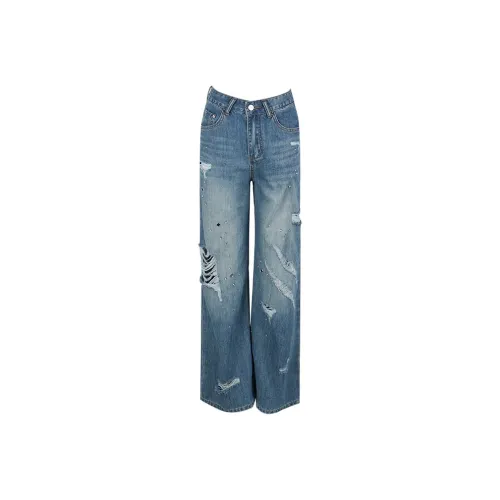 CLOUD SEASON Blue Women's Jeans CLOUD SEASON Синий Женские Джинсы