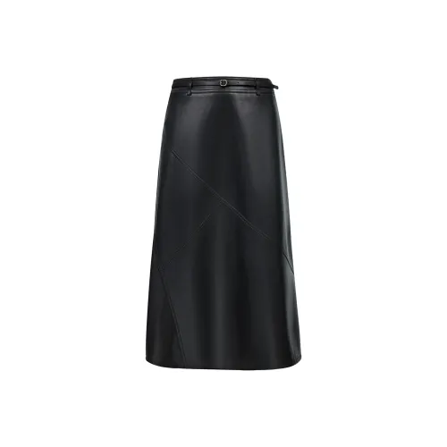 ONLY E40 Carbon Black Женская Повседневная Длинная Юбка