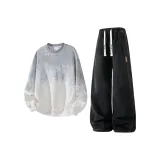 Серый топ + черные штаны